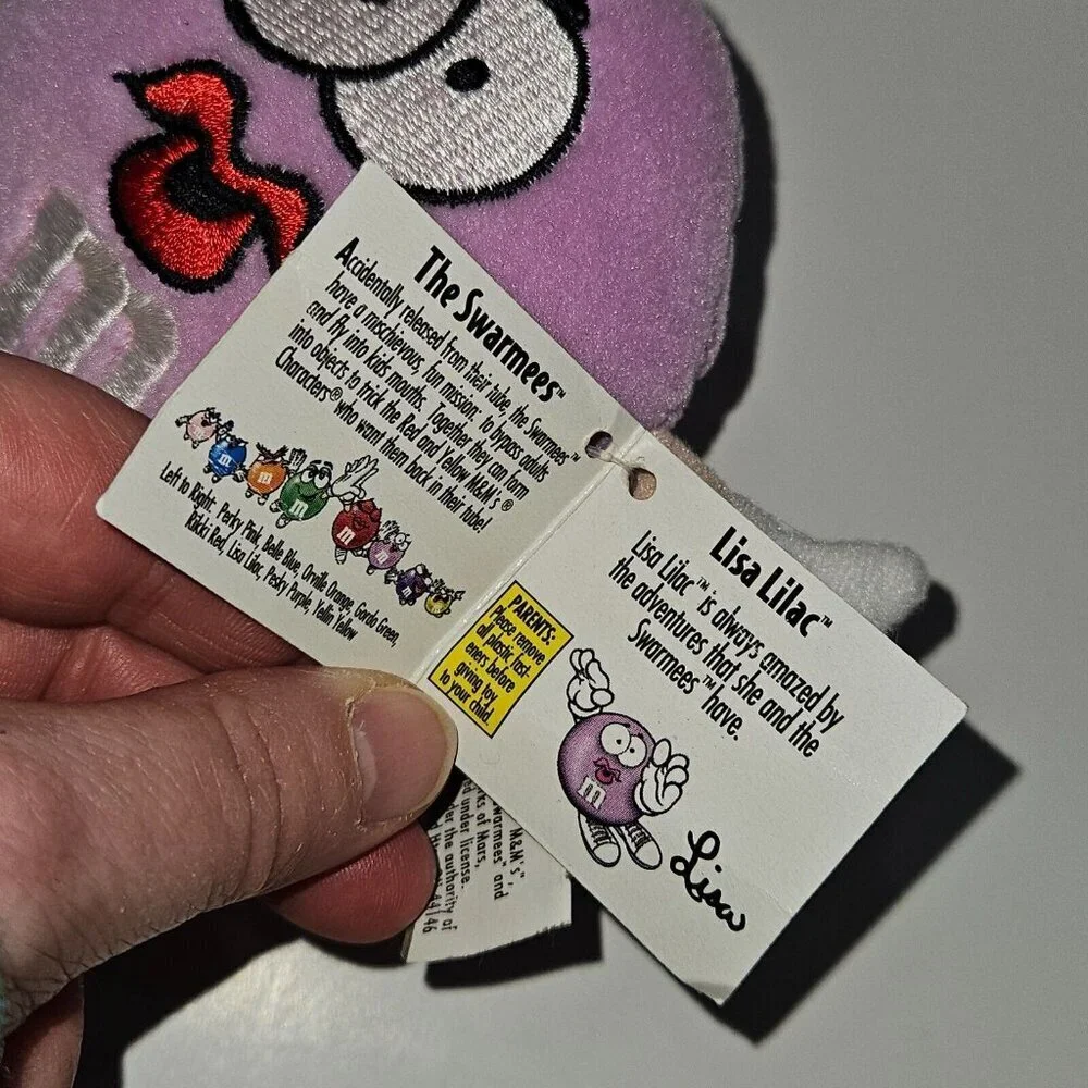 VTG Lisa Lilac M&M Minis Swarmees Purple Plush Small 5